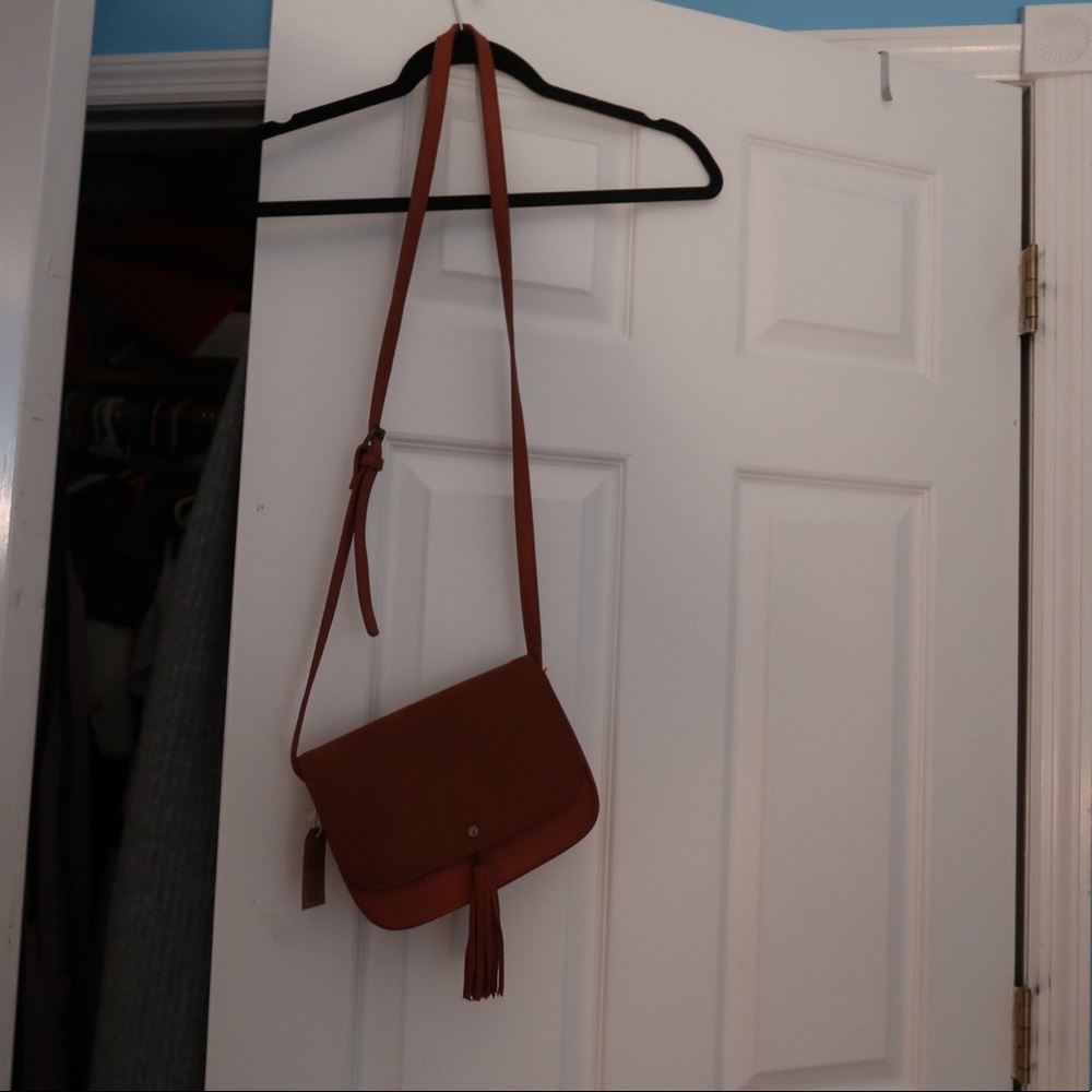 Brown satchel bag